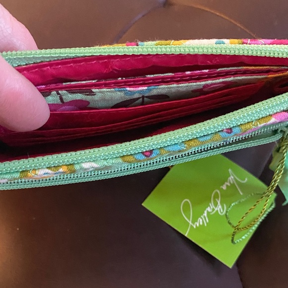 Vera Bradley Tutti Frutti Wristlet with Pink and Green - Picture 2 of 3